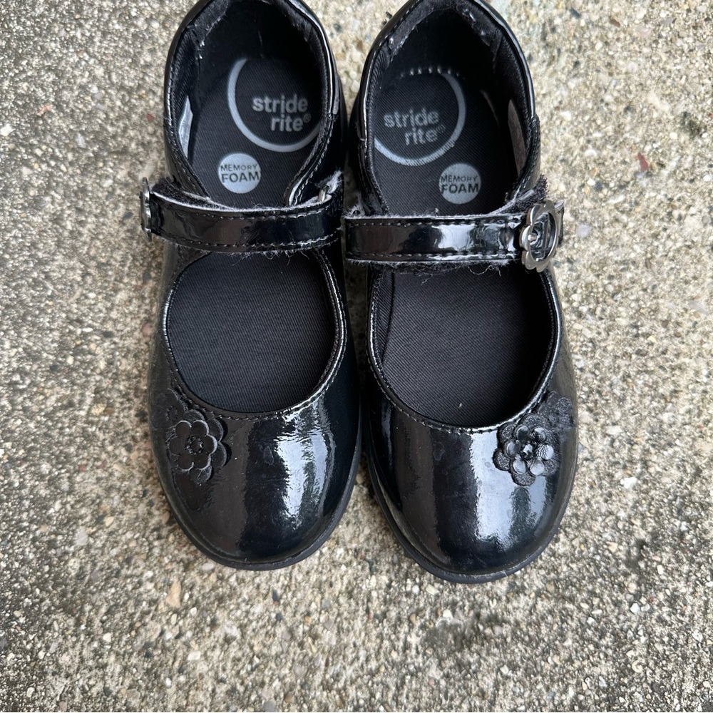Stride Rite, Mary Jane black ballet shoes, toddler size 10